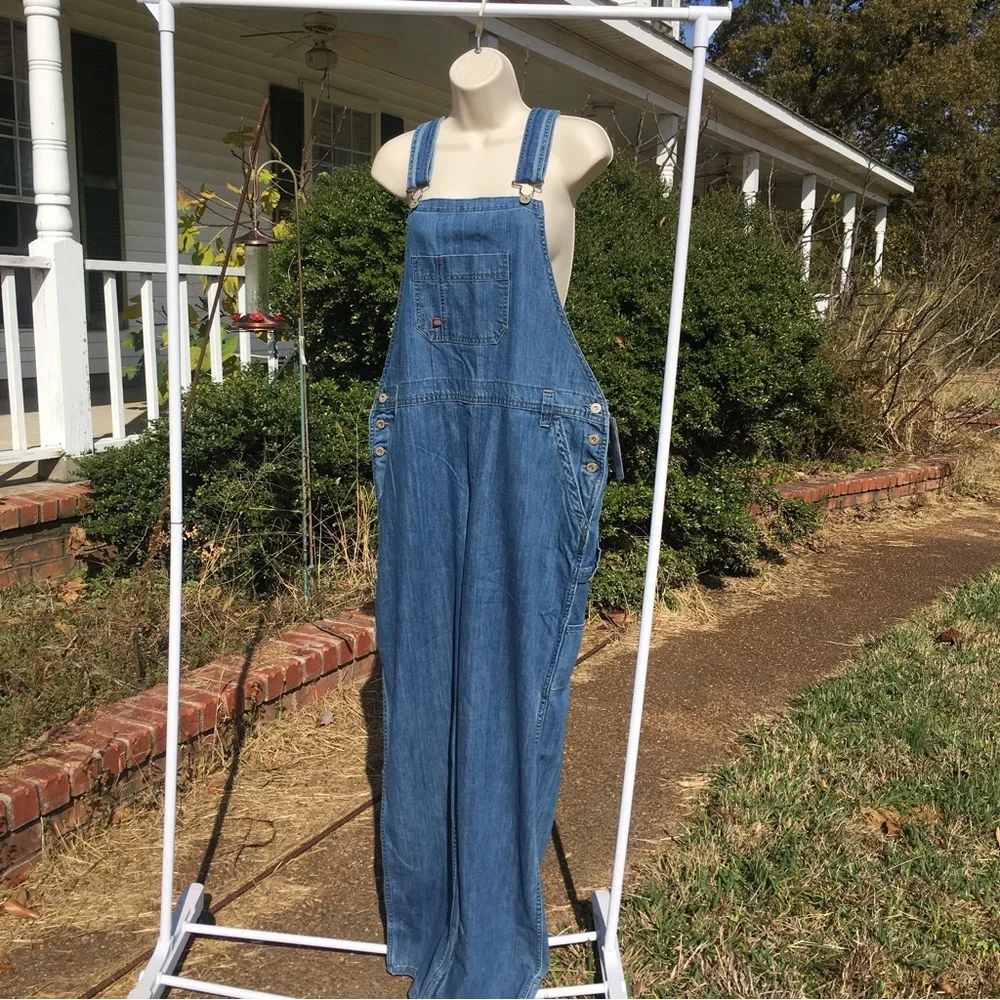 NWT Dickies Bib Denim Overalls Womens Relaxed Fit Straight Leg  Sz L  FB206MSB - Picture 16 of 16